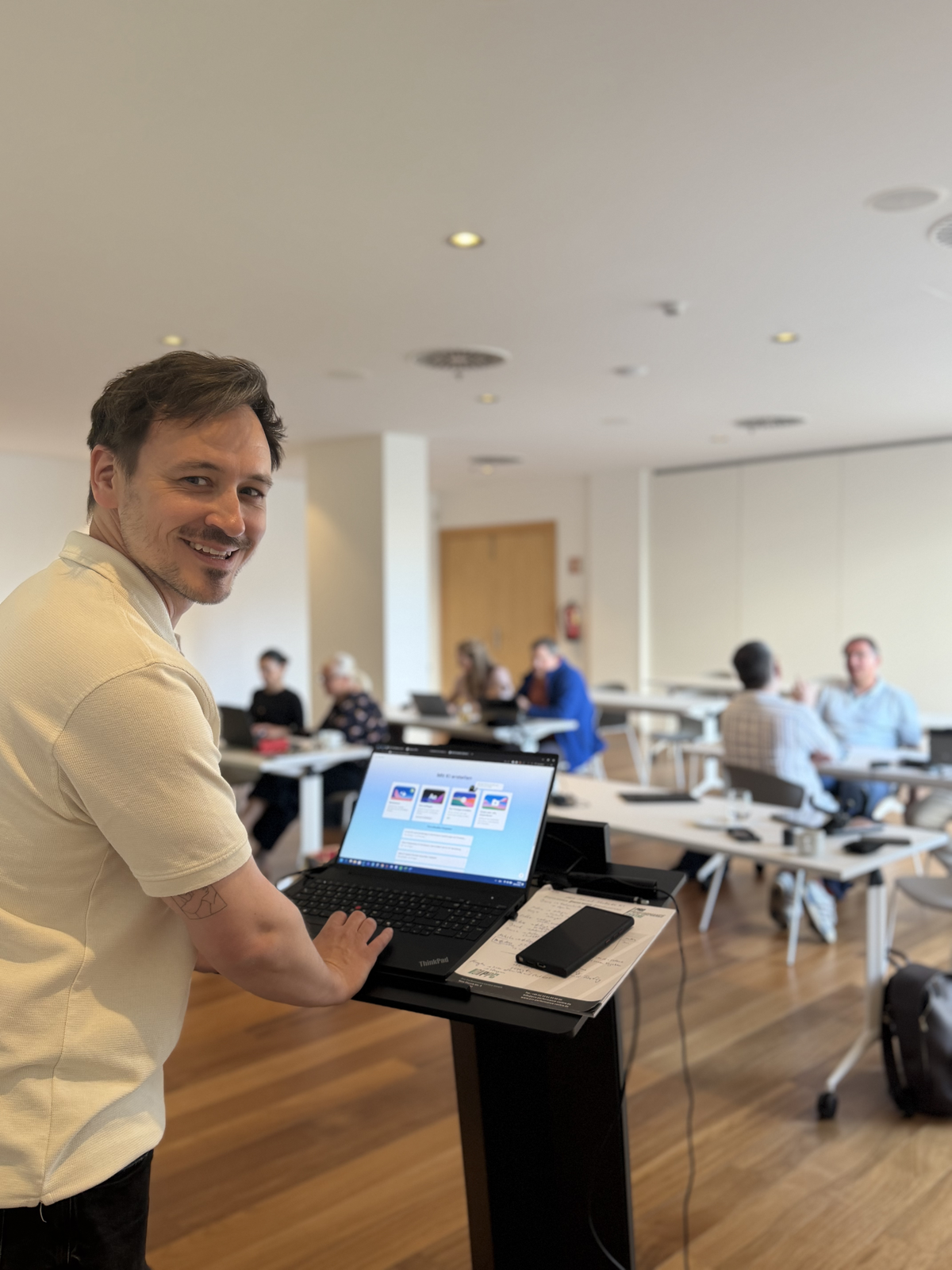 Dirk Eidner im KI-Workshop auf Mallorca